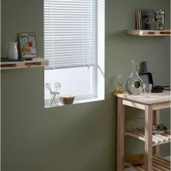 Store Vénitien Aluminium, Blanc Los Angeles, L.80 X H.130 Cm