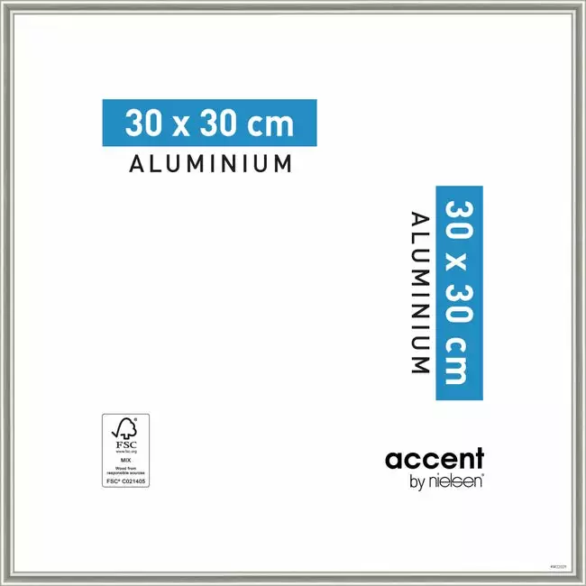 Cadre Accent, L.30 X H.30 Cm, Aluminium Gris Foncé 3 Cadre Accent, L.30 X H.30 Cm, Aluminium Gris Foncé