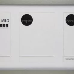 Cadre Multivue Milo, Argent, 3 Vues, L.50 X H.25 Cm