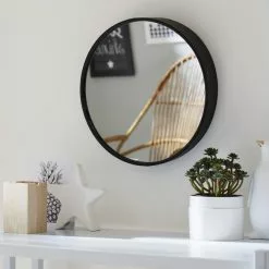 Miroir Rond Jeu De Profondeur, Noir Diam.30.4 Cm