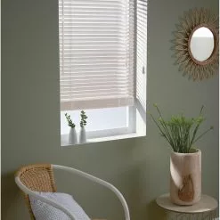 Store Vénitien Bois, Blanc Rushmore, L.40 X H.130 Cm