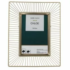 Cadre Chloe Filaire, L.10 X H.15 Cm, Métal Dorée
