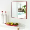 Miroir Carré Jo, Rouge, L.30.6 X H.30.6 Cm -Miroir Basprix 2 302