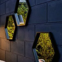 Miroir Hexagonal Carelie, Noir, L.46 X H.40 Cm