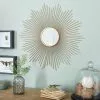Miroir Soleil, Métal, Doré, Diam. 55 Cm -Miroir Basprix 2 306