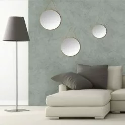 Assortiment De 3 Miroirs Ronds, Doré, D 20 Cm, D 25 Cm Et D 30 Cm