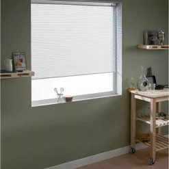 Store Vénitien Aluminium, Blanc Automatique San Francisco, L.50 X H.130 Cm