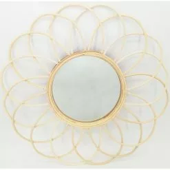 Miroir Rond Rosa, Naturel Diam.55 Cm