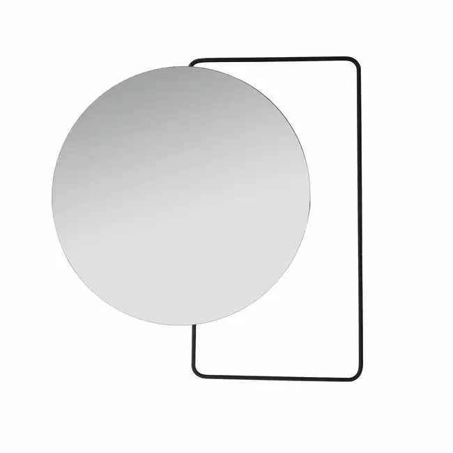 Miroir Rond Clever Métal, Noir Diam.60 Cm 3 Miroir Rond Clever Métal, Noir Diam.60 Cm