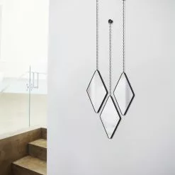 Assortiment De 3 Miroirs Losange Dima, Noir