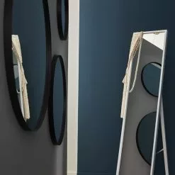 Miroir Rectangulaire Psyché Milo, Blanc, L.32 X H.142 Cm